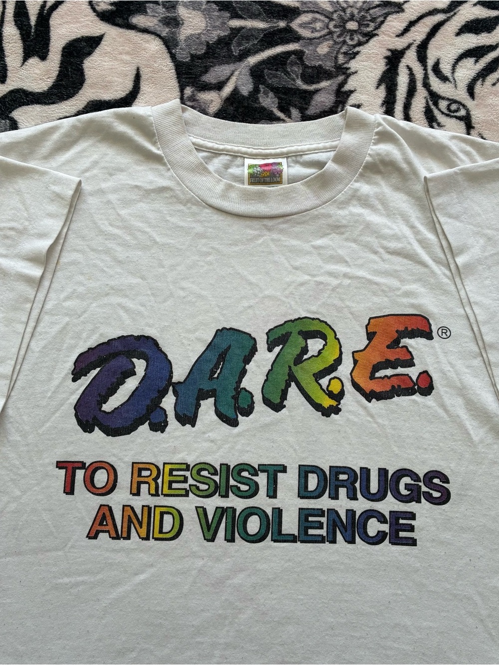 B1B - VINTAGE 90s DARE RAINBOW FRUIT OF THE LOOM T SHIRT